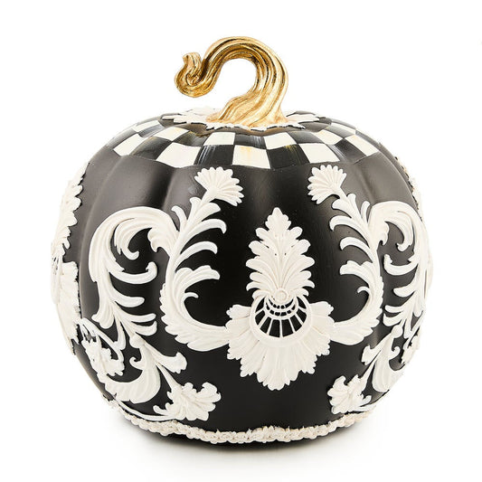 Courtly Check Black Cameo Pumpkin by MacKenzie-Childs