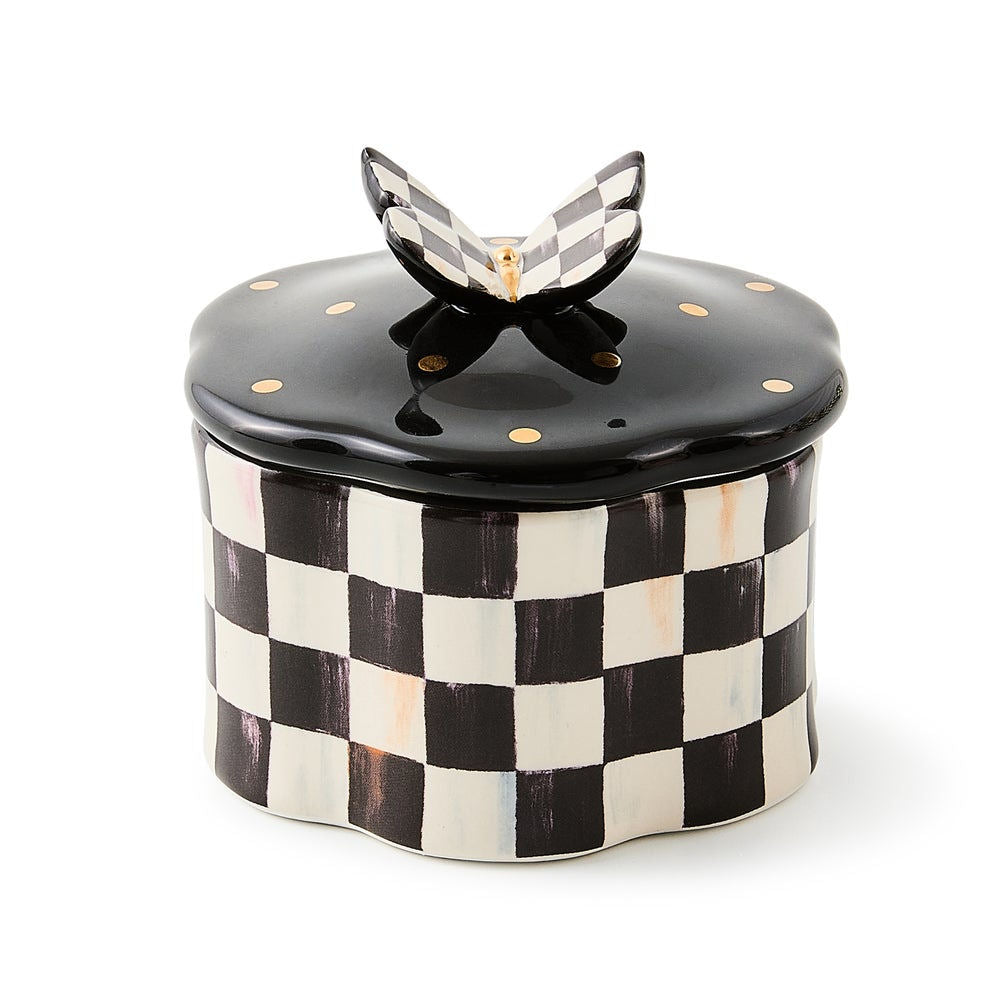 Courtly Check Butterfly Trinket Box by Mackenzie-Childs