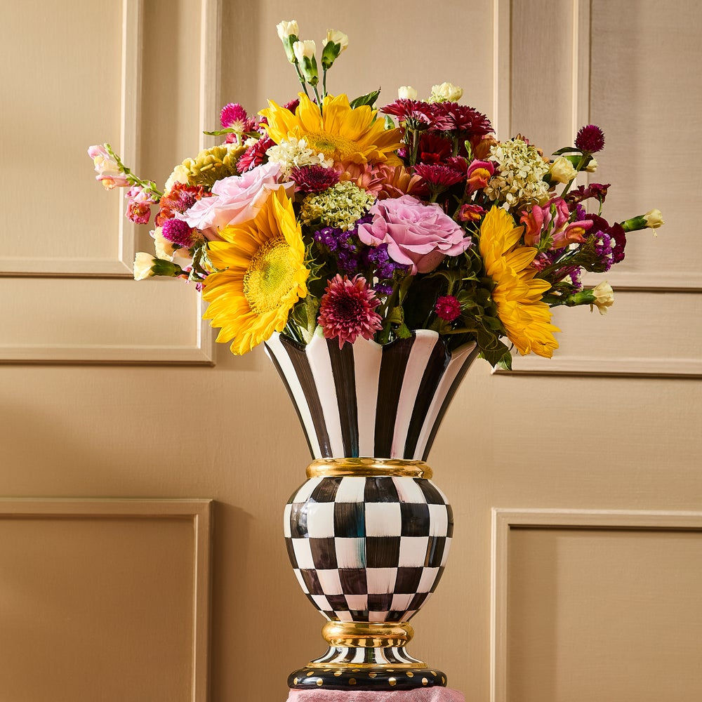 Courtly Check Ceramic Great Vase by MacKenzie-Childs