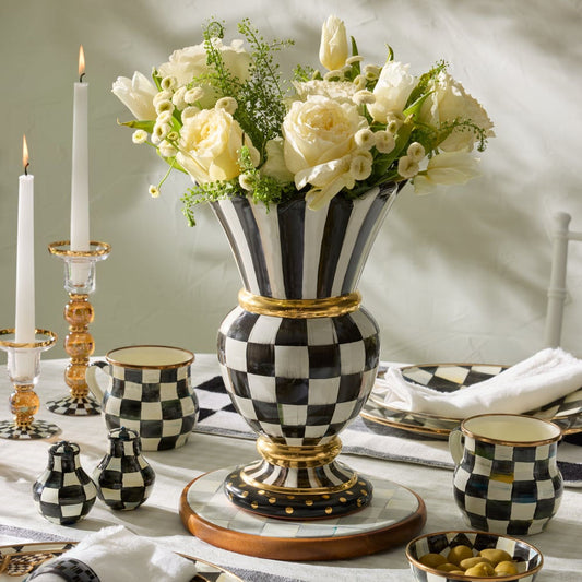 Courtly Check Ceramic Great Vase by MacKenzie-Childs
