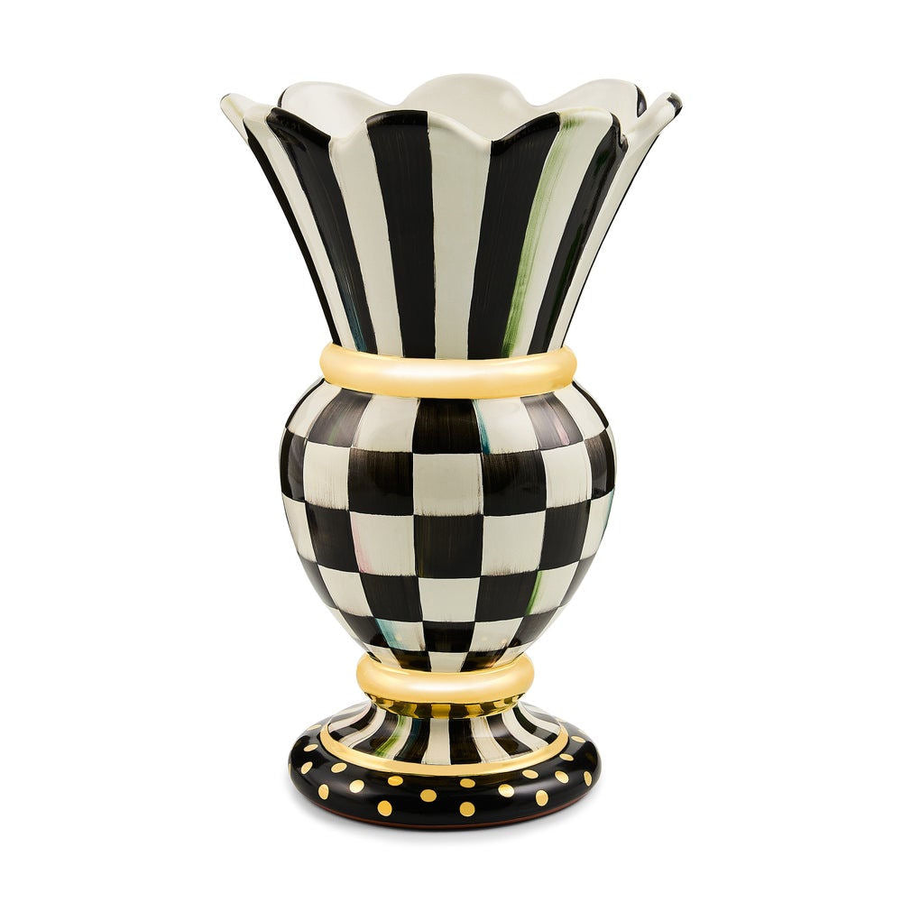 Courtly Check Ceramic Great Vase by MacKenzie-Childs