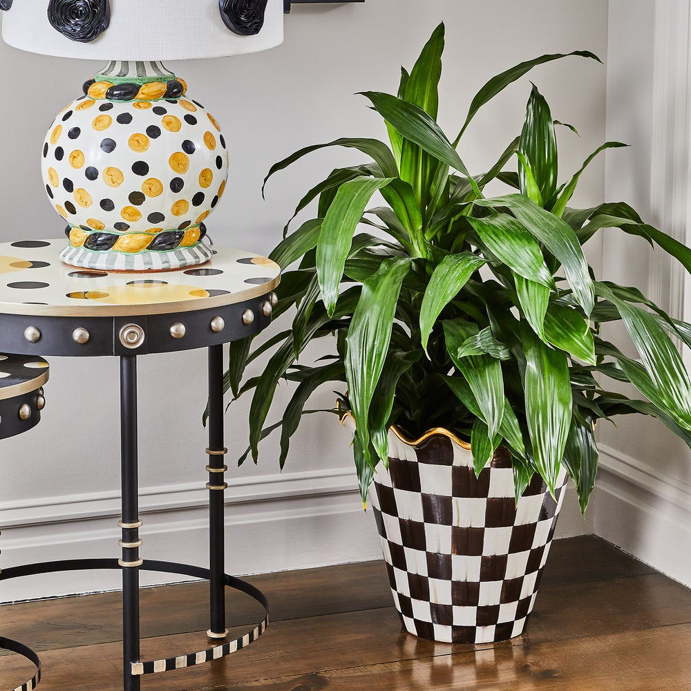Courtly Check Ceramic Jumbo Garden Pot (41 cm tall)