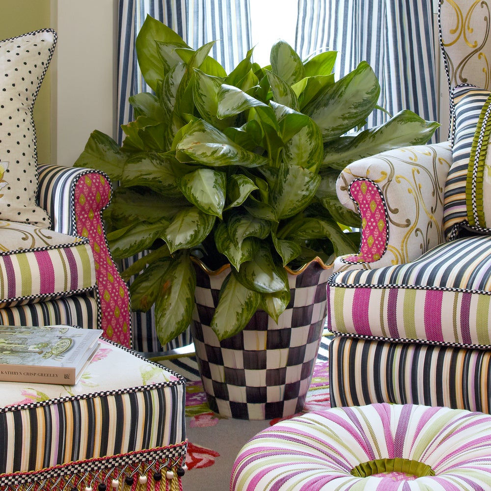 Courtly Check Ceramic Jumbo Garden Pot (41 cm tall)