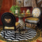 Courtly Check Ceramic Pedestal Table Base by MacKenzie-Childs