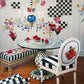 Courtly Check Ceramic Pedestal Table Base by MacKenzie-Childs