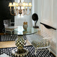 Courtly Check Ceramic Pedestal Table Base by MacKenzie-Childs