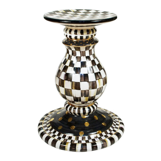 Courtly Check Ceramic Pedestal Table Base by MacKenzie-Childs
