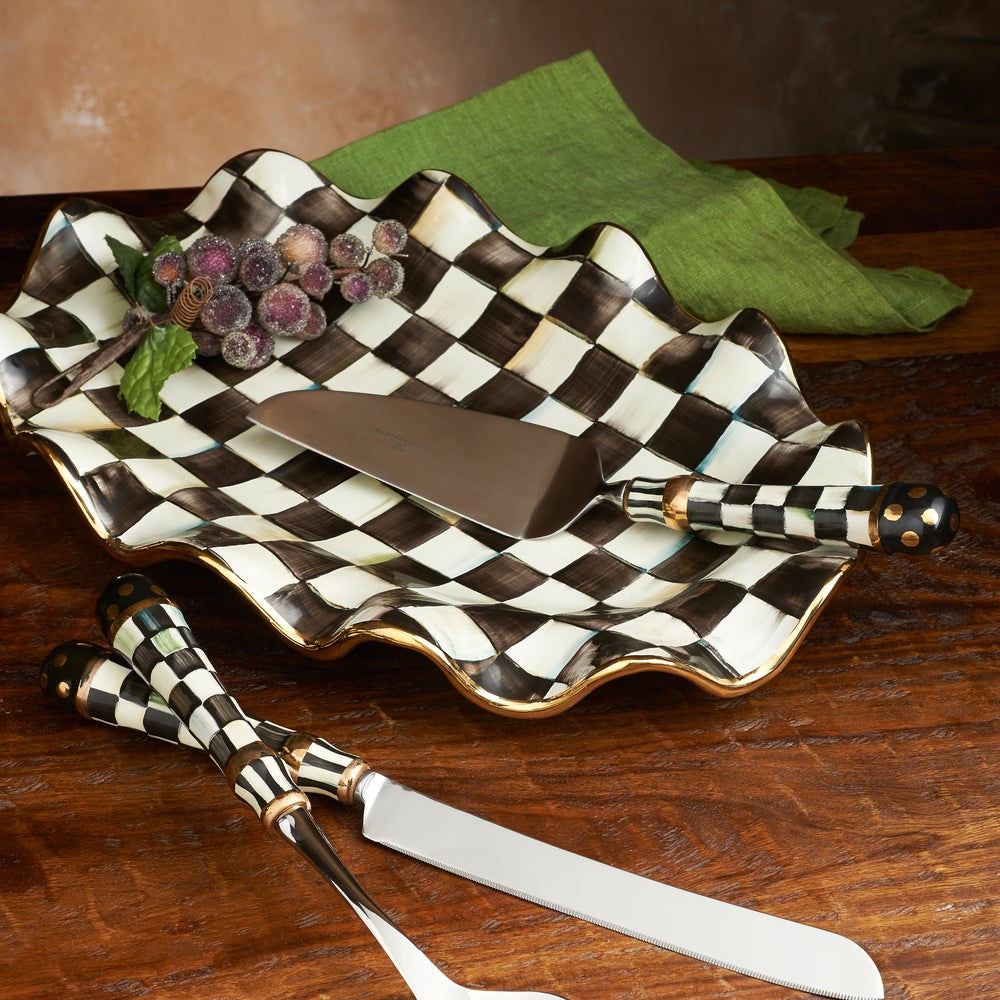 Courtly Check Ceramic Serving Platter by MacKenzie-Childs