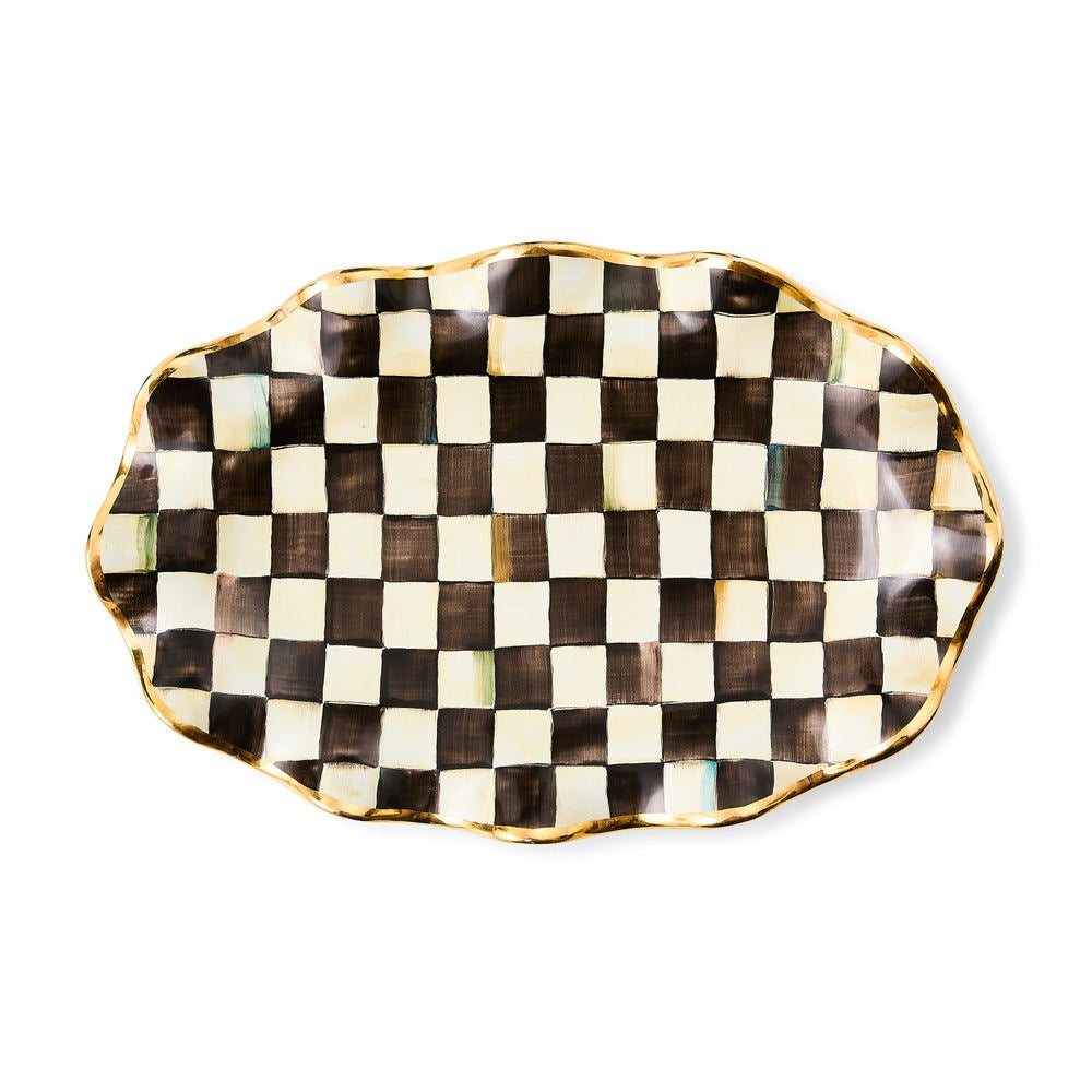 Courtly Check Ceramic Serving Platter by MacKenzie-Childs