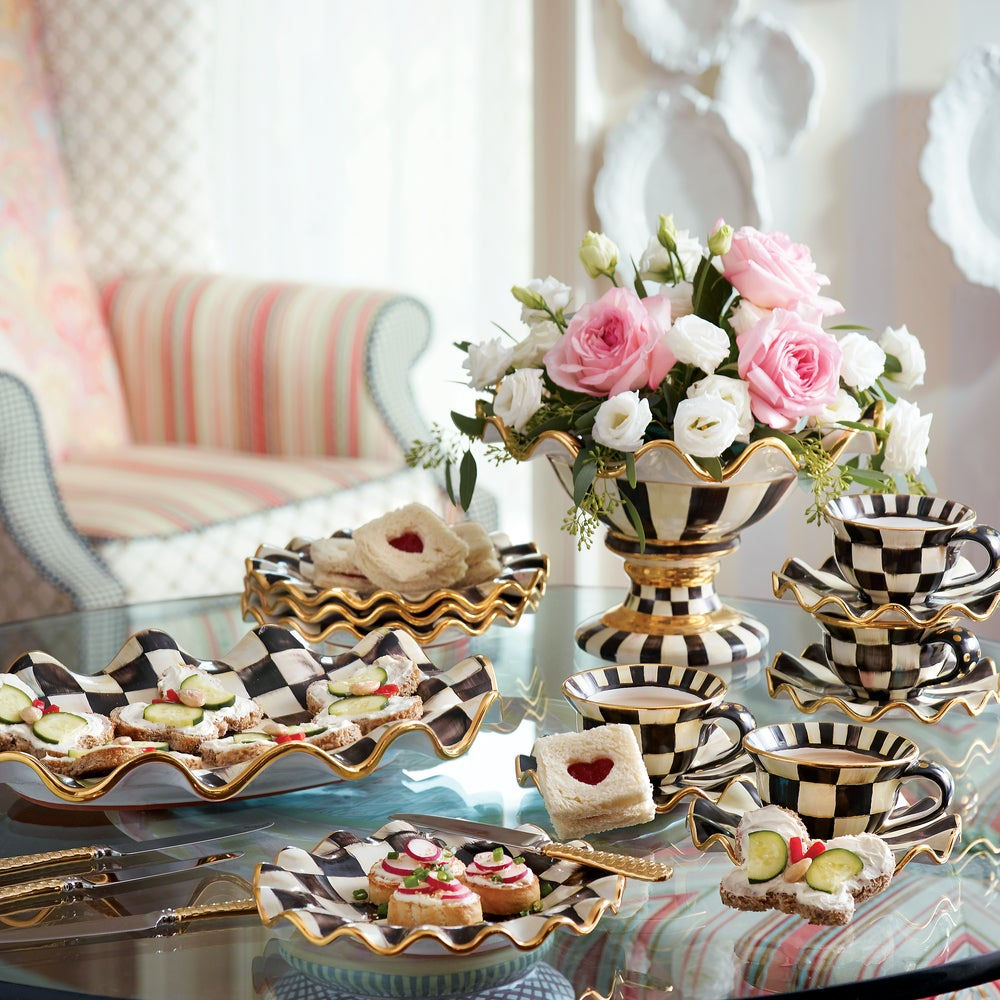 Courtly Check Ceramic Serving Platter by MacKenzie-Childs