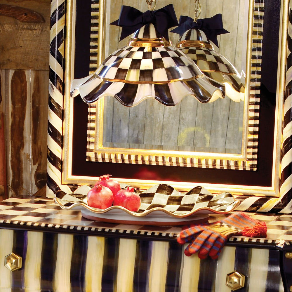 Courtly Check Ceramic Serving Platter by MacKenzie-Childs