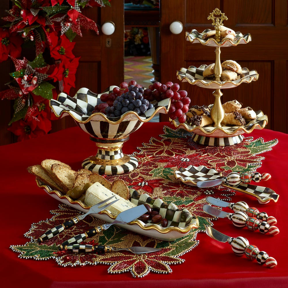 Courtly Check Ceramic Three Tier Sweet Stand by MacKenzie-Childs