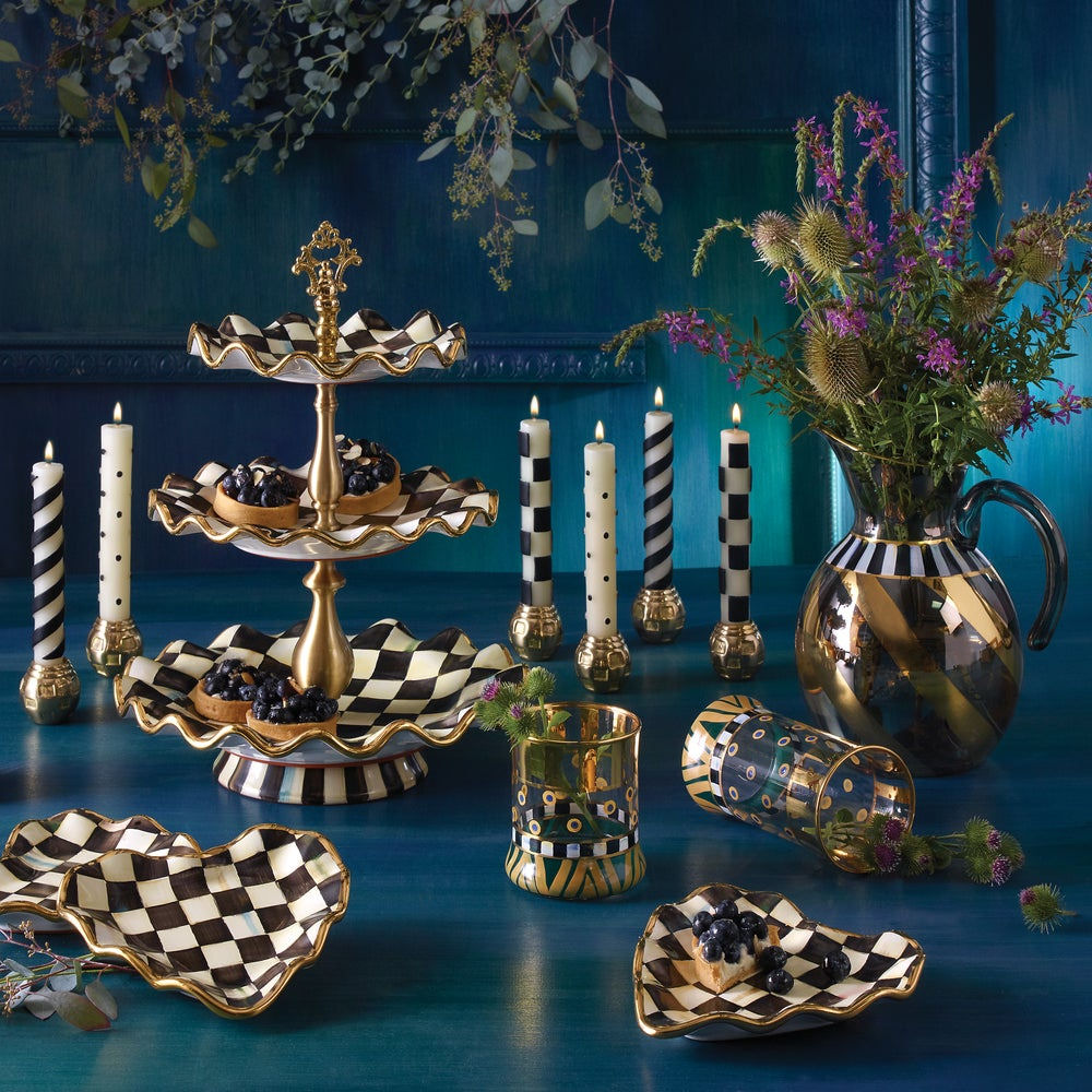 Courtly Check Ceramic Three Tier Sweet Stand by MacKenzie-Childs