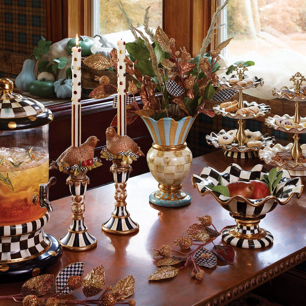 Courtly Check Ceramic Three Tier Sweet Stand by MacKenzie-Childs