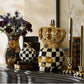 MacKenzie-Childs Courtly Check Crowned Skull