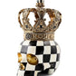 MacKenzie-Childs Courtly Check Crowned Skull