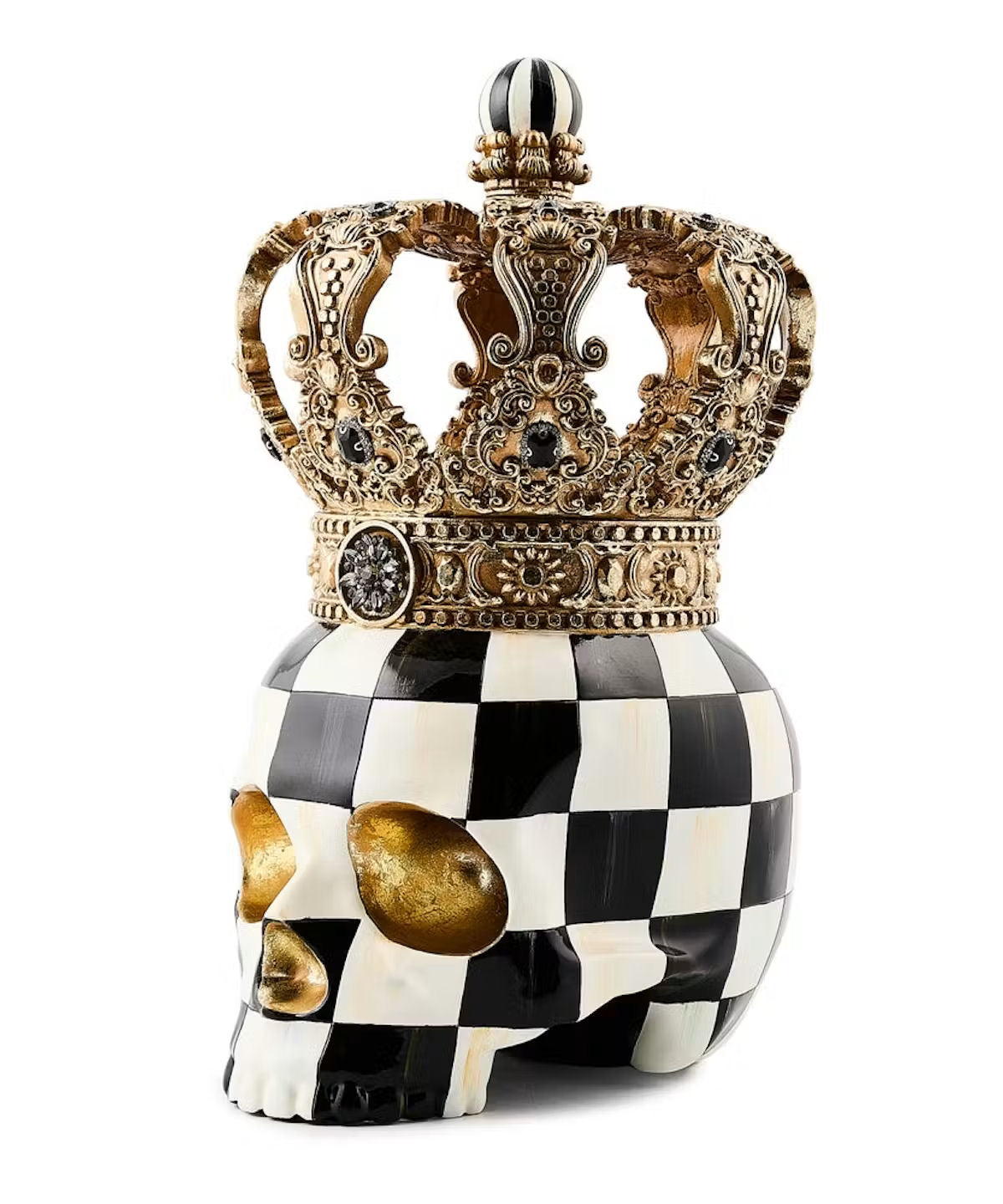MacKenzie-Childs Courtly Check Crowned Skull