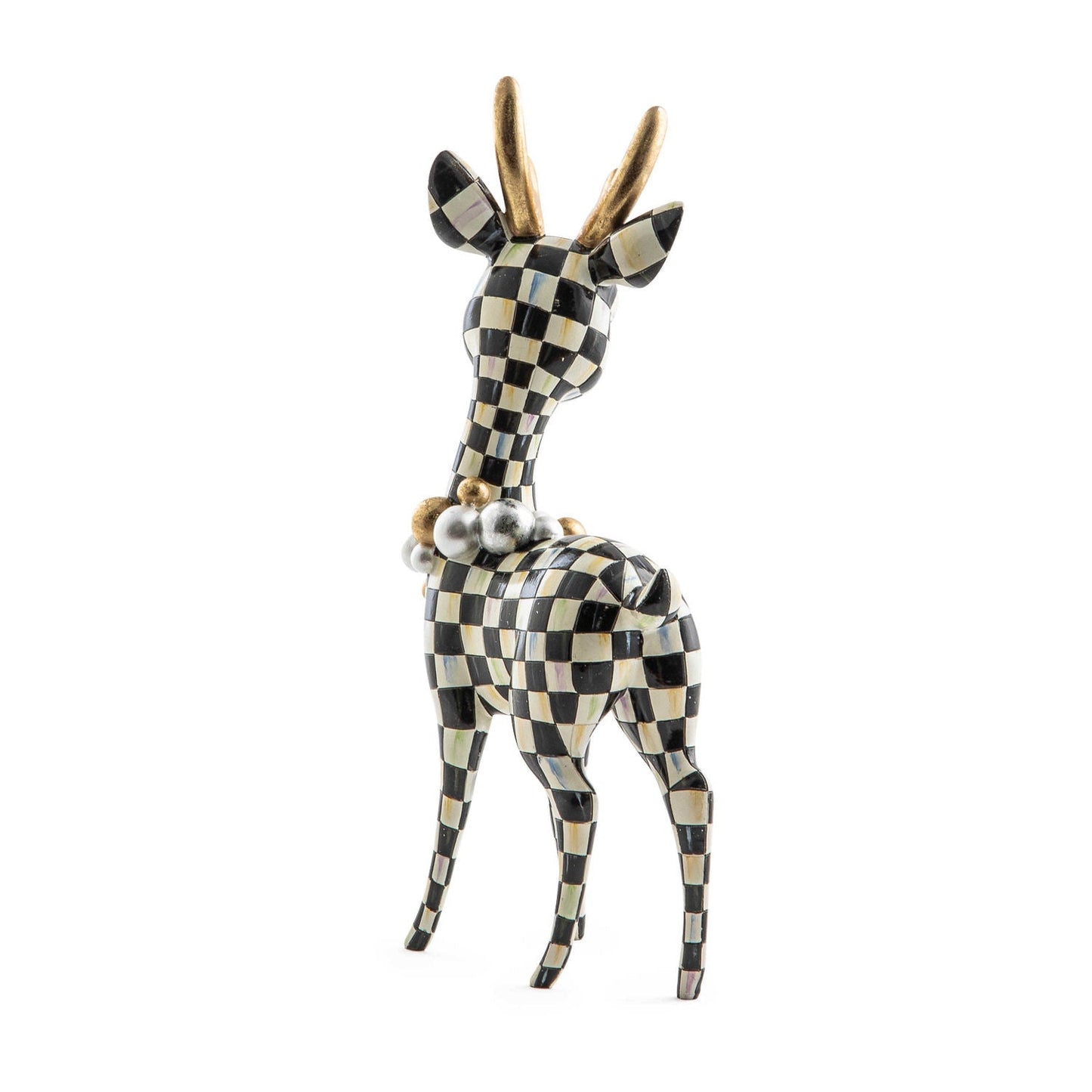 Courtly Check Deary Deer - Gold by MacKenzie - Childs - |VESIMI Design| Luxury Bathrooms and Home Decor