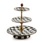 Courtly Check Enamel Three Tier Sweet Stand - |VESIMI Design| Luxury Bathrooms and Home Decor