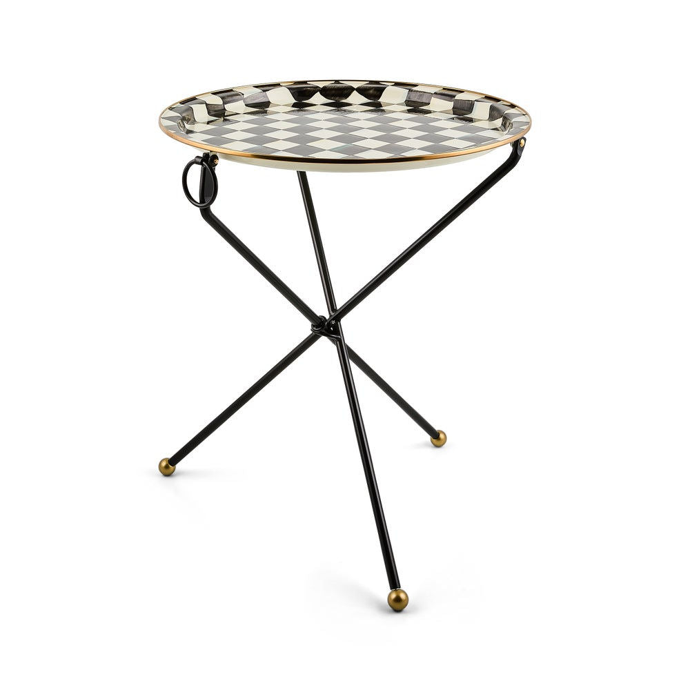 Courtly Check Geëmailleerde Kantelbare Bijzettafel