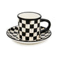 Courtly Check Espresso Cup & Saucer, Set of 2