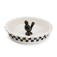 Courtly Check Everyday Pie Plate with Pie Bird Mackenzie-Childs