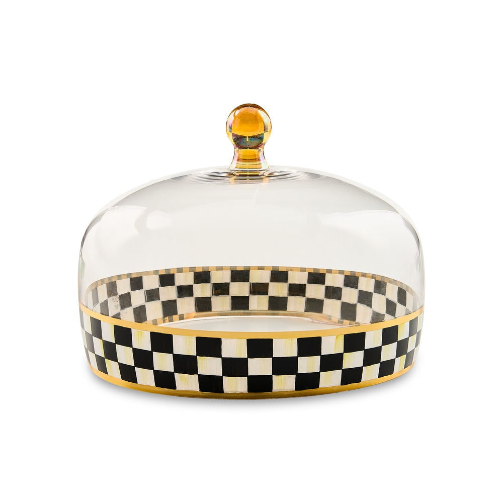 Courtly Check Glass Cake Dome by MacKenzie-Childs – |VESIMI Design|
