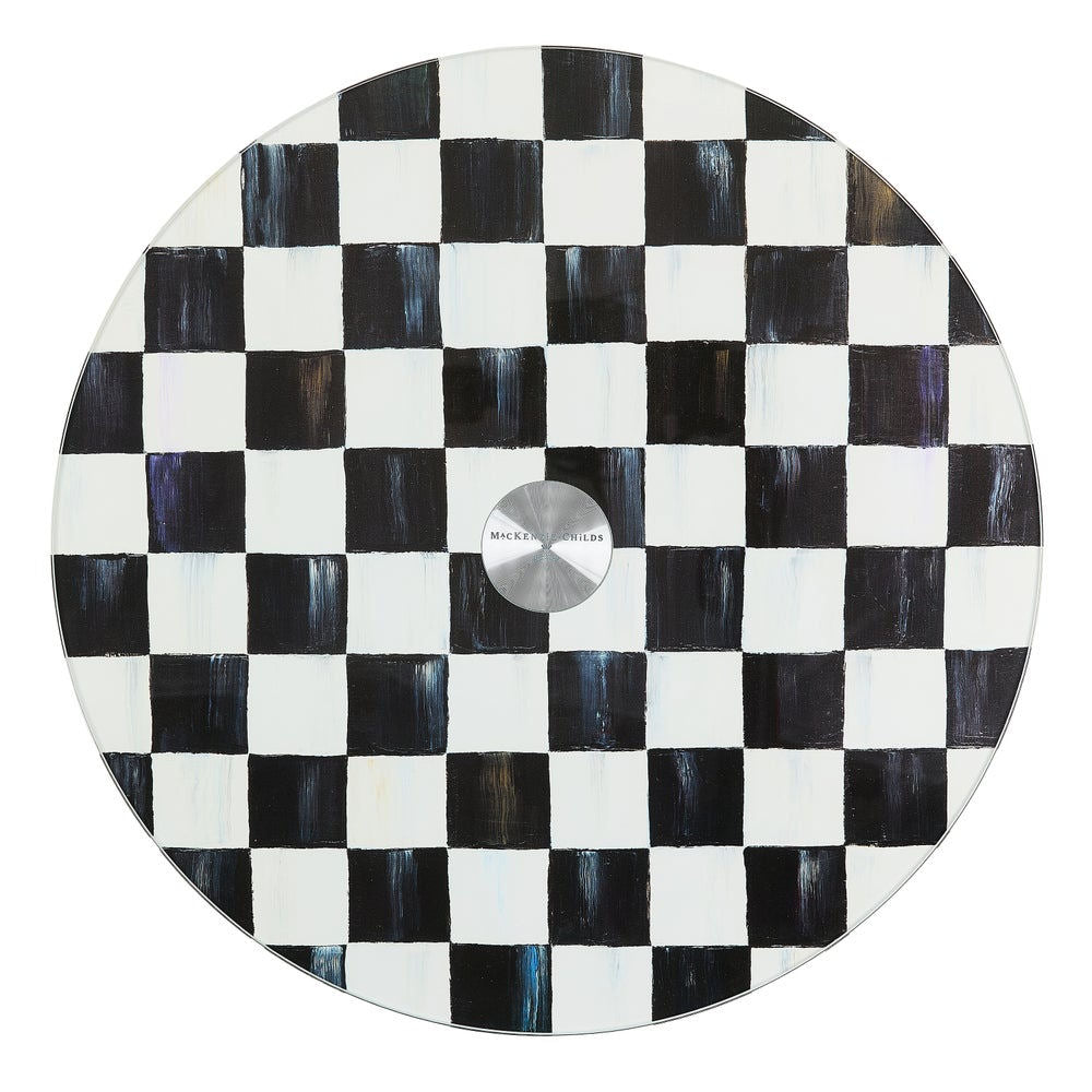 Courtly Check Glass Lazy Susan