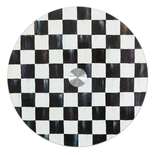 Courtly Check Glass Lazy Susan