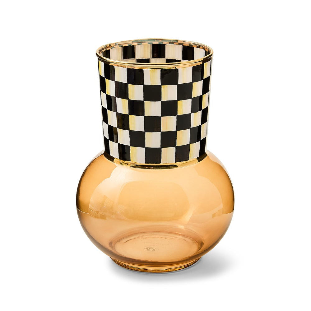 Courtly Check Glass Vase by MacKenzie-Childs – |VESIMI Design|