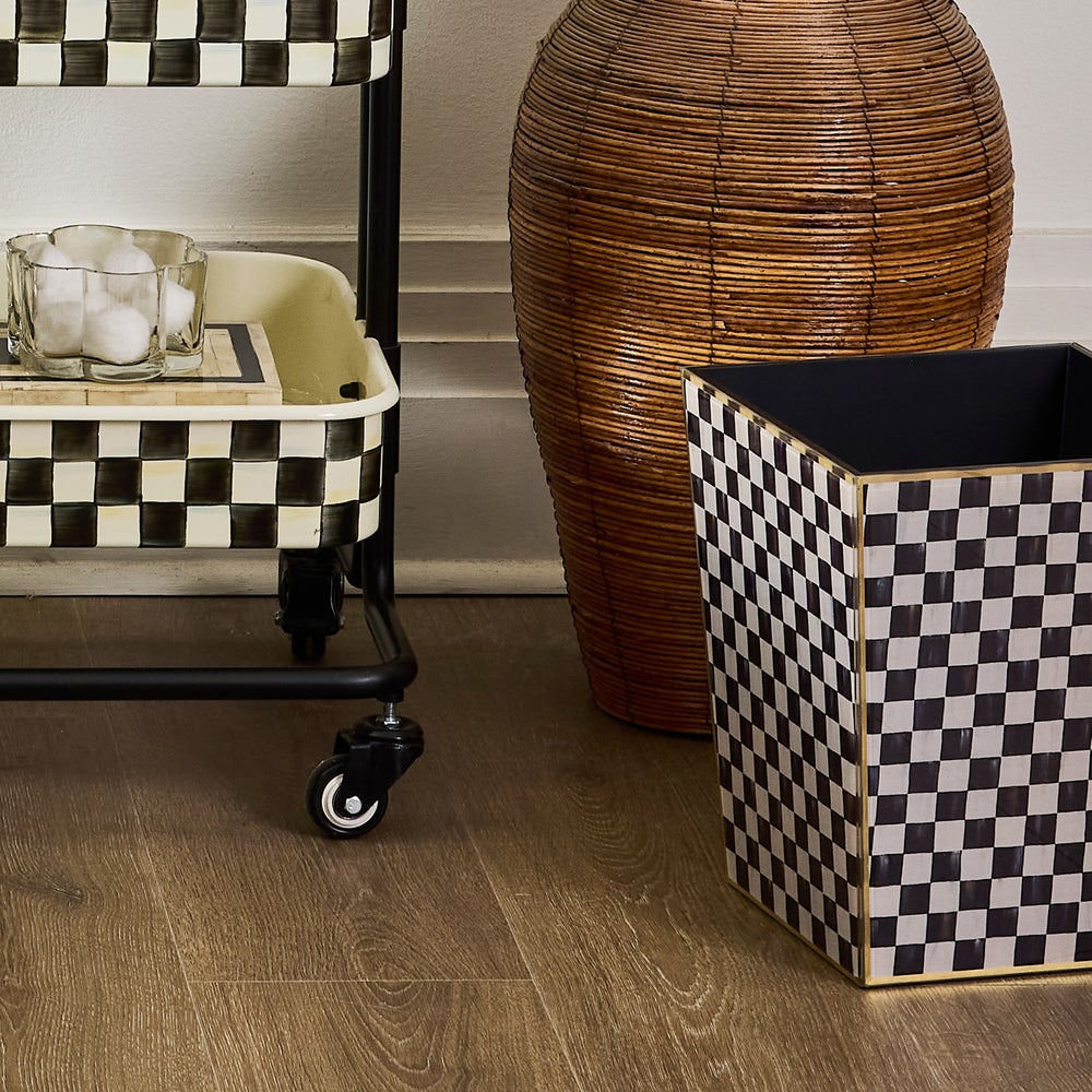 Courtly Check Glass Waste Bin by MacKenzie-Childs