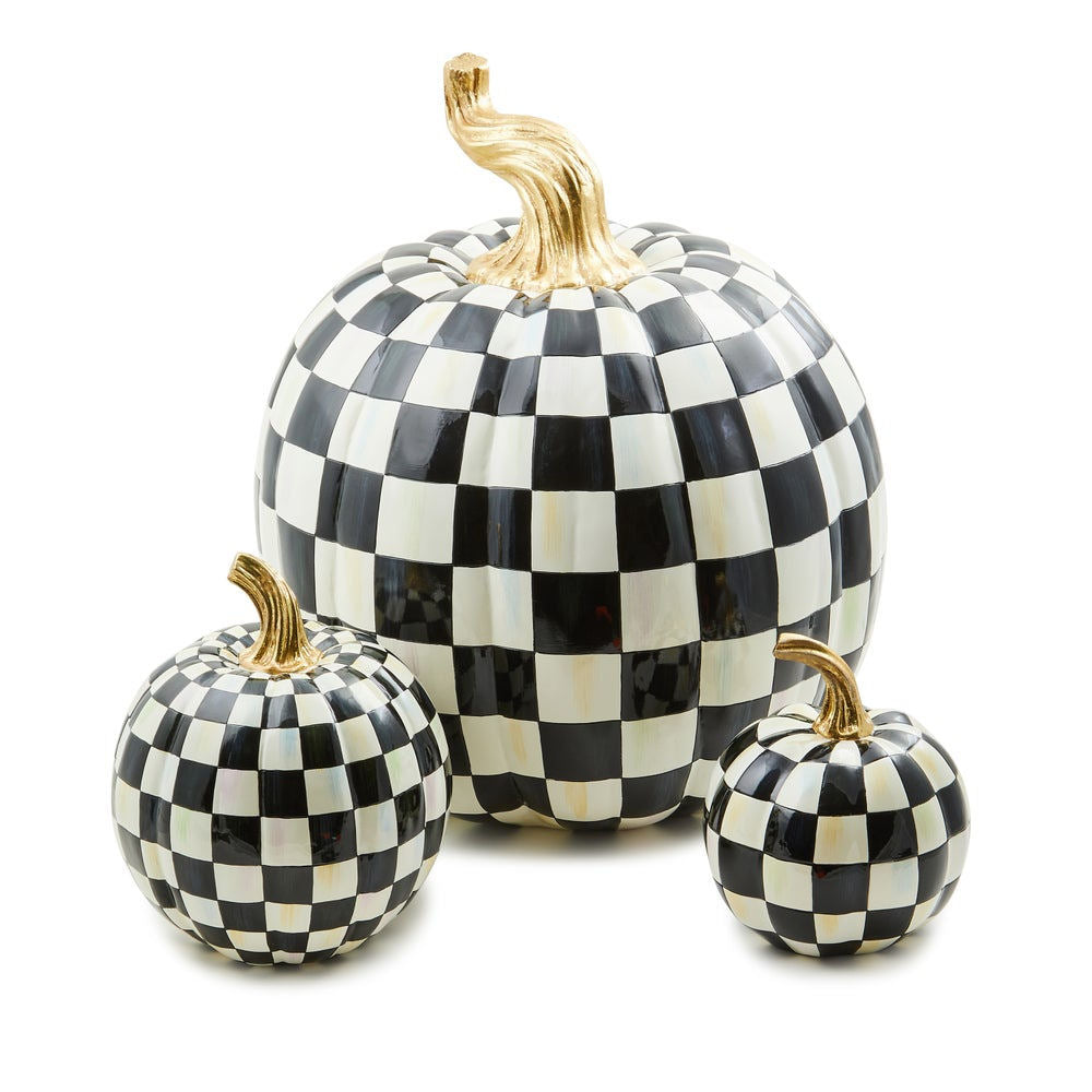 Courtly Check Glossy Small Pumpkin MacKenzie-Childs