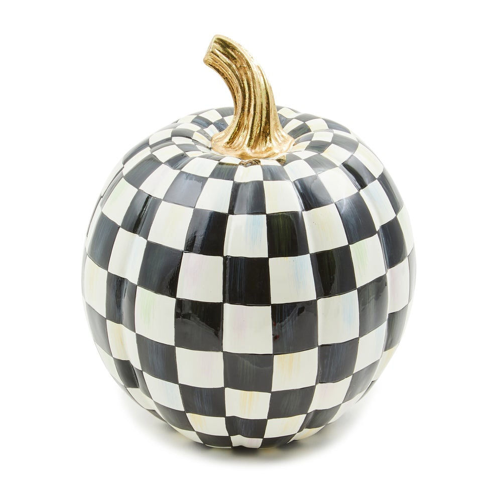 Courtly Check Glossy Small Pumpkin MacKenzie-Childs