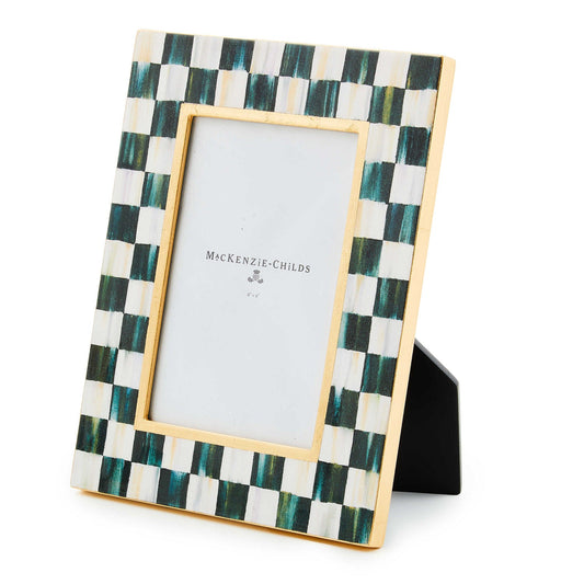 Courtly Check Lacquer 4" x 6" Frame - |VESIMI Design| Luxury Bathrooms and Home Decor