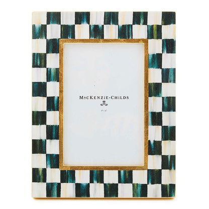 Courtly Check Lacquer 4" x 6" Frame - |VESIMI Design| Luxury Bathrooms and Home Decor