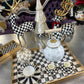 Courtly Check Lacquer Tray by MacKenzie - Childs - |VESIMI Design| Luxury Bathrooms and Home Decor