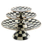Courtly Check Mini Pedestal Platter by Mackenzie - Childs - |VESIMI Design| Luxury Bathrooms and Home Decor