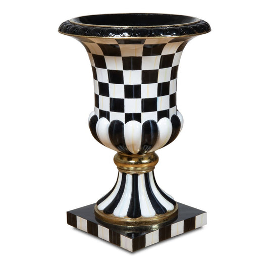 Courtly Check Pedestal Urn by MacKenzie-Childs