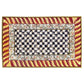 Courtly Check Red & Gold 152.4 x 228.6cm Washable Rug - |VESIMI Design|