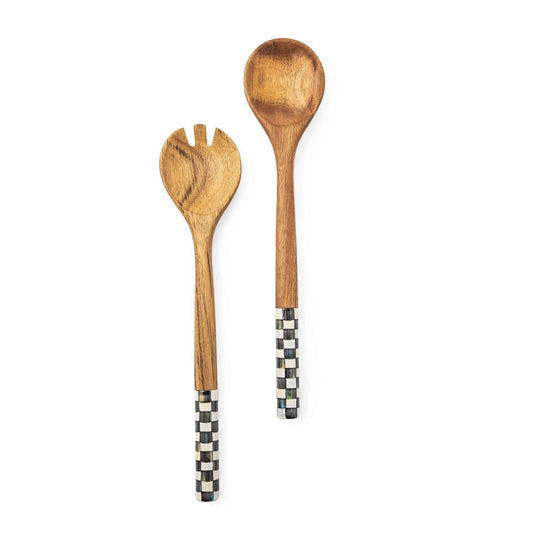 Courtly Check Salad Servers by MacKezie-Childs - |VESIMI Design| Luxury Bathrooms and Home Decor
