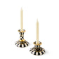 Courtly Check Small Ceramic Candlestick, handmade in Aurora