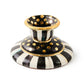 Courtly Check Small Ceramic Candlestick, handmade in Aurora