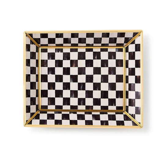 Courtly Check Small Glass Tray