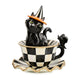 Courtly Check Teacup Cat Decor by MacKenzie - Childs - |VESIMI Design|