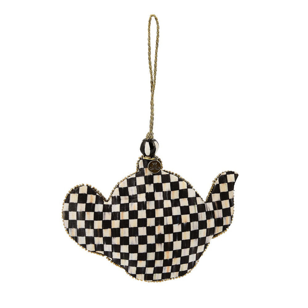 Courtly Check Teapot Beaded Ornament by MacKenzie-Childs