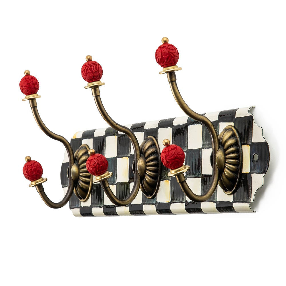Courtly Check Triple Wall Hook by MacKenzie-Childs