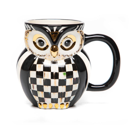 Courtly Owl Mug by MacKenzie - Childs - |VESIMI Design| Luxury Bathrooms and Home Decor