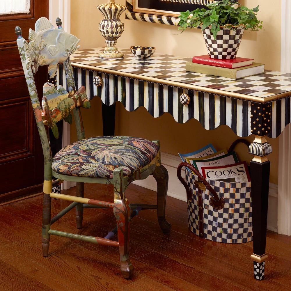 Courtly Stripe Console Table by MacKenzie-Childs / Special Order