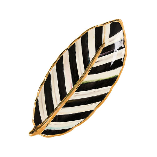 Courtly Stripe Feather Dish MacKenzie-Childs