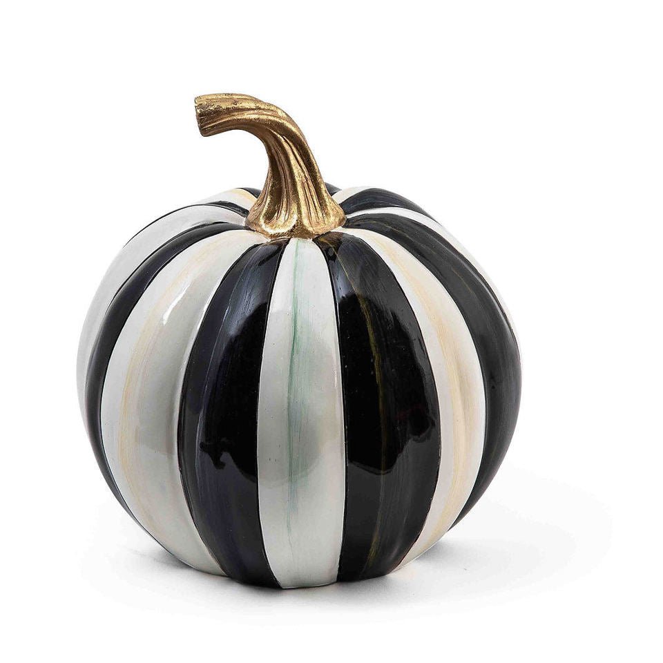 Courtly Stripe Glossy Small Pumpkin - |VESIMI Design| Luxury Bathrooms and Home Decor